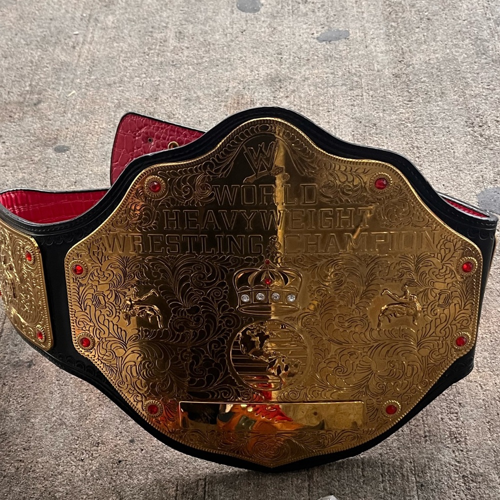 WWE World Heavyweight Championship Retro Official Authentic Title Belt - Picture 4 of 10